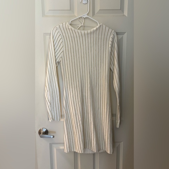 Princess Polly Backless Metallic Pinstripe Sweater Dress, Size L/XL - Picture 3 of 9
